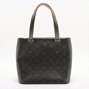 Louis Vuitton Matte Stockton Noir Black leather handbag tote